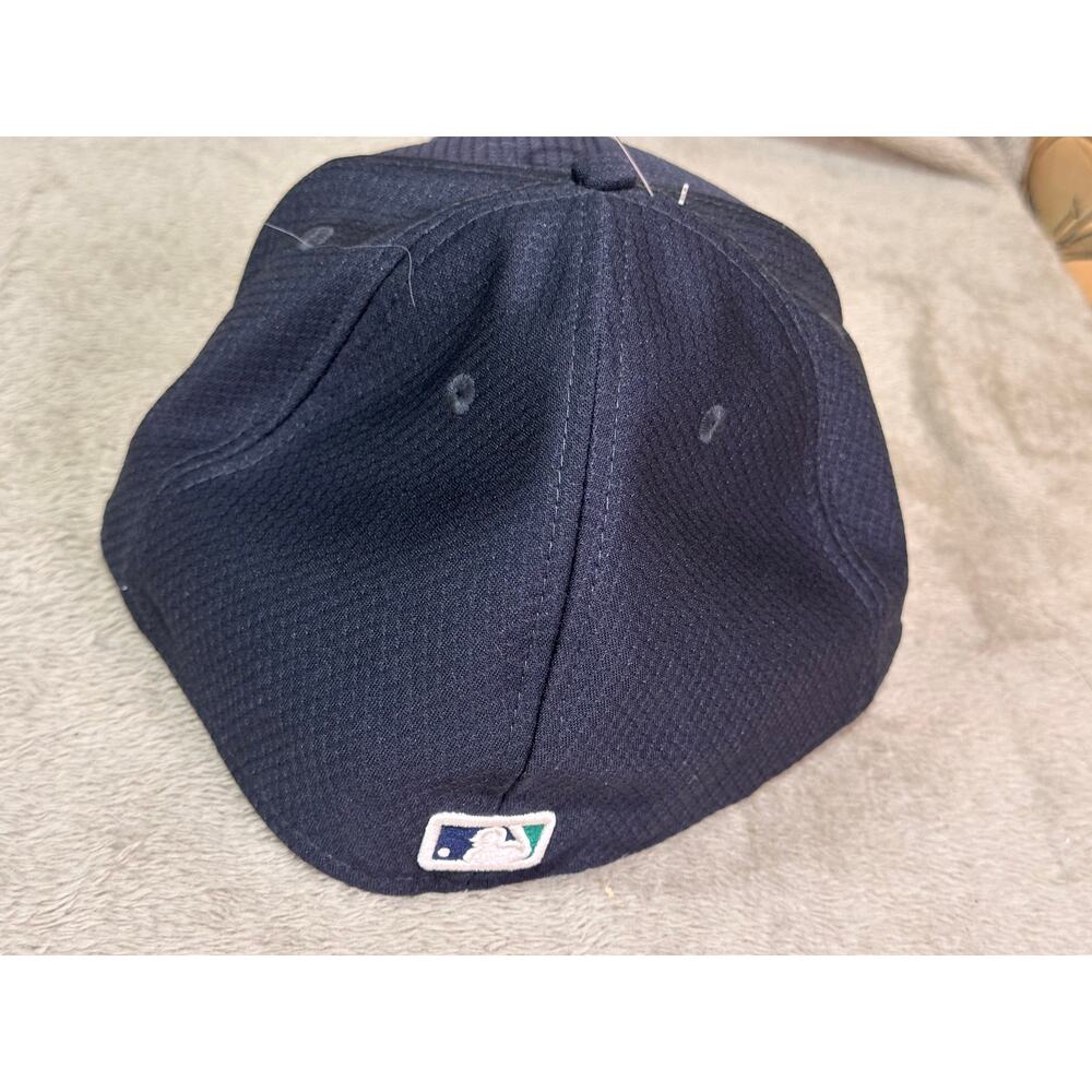 New Era 59FIFTY Seattle Mariners Fitted Hat 7 3/4 MLB Authentic Navy Cap - Picture 3 of 8